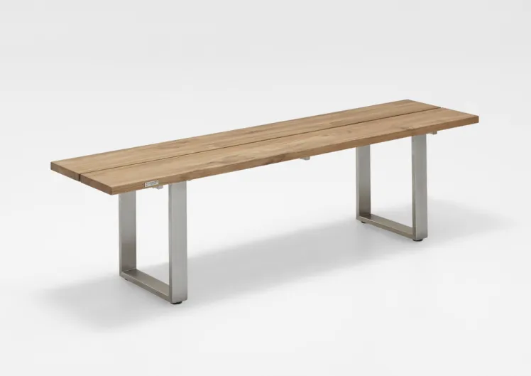Gartenbank NIEHOFF �Nemo Bank 180cm ohne R�ckenlehne� Teak recycled,Holzbank